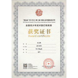 2018年浙江 全国青少年  散打邀请赛 获1金4银6铜